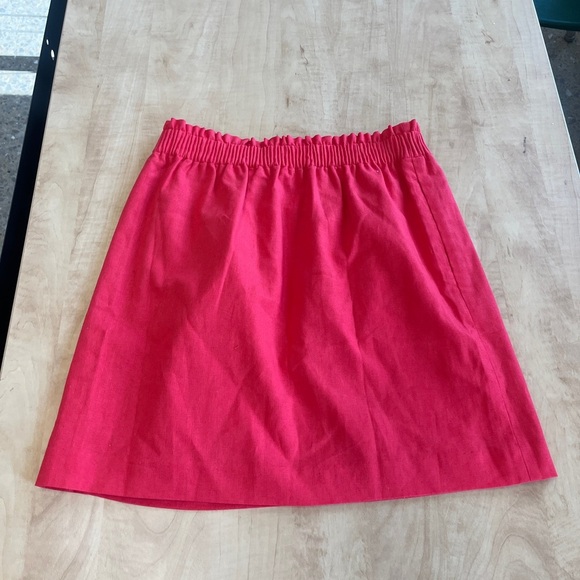 J Crew Factory NWT Linen Cotton Sidewalk Mini Skirt Sz 6 - Picture 12 of 12